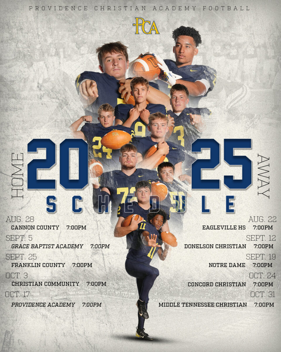 Athletics 7 2025 FB SCHEDULE